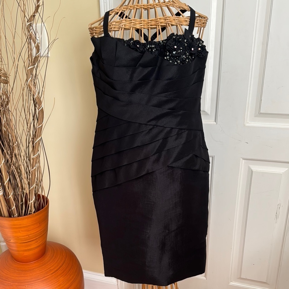 Social Occasions By Mon Cheri Black Sexy Elegant Cocktail Dress
